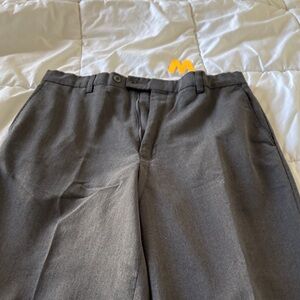 Alfani Men's Dark Gray Flat-Front Dress Pants